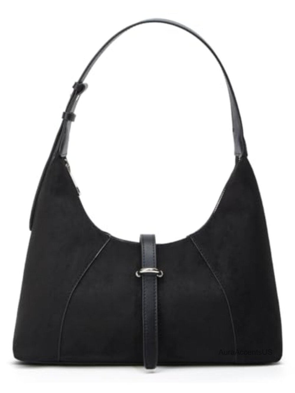 Vintage Faux Suede Shoulder Bag Trendy Dumpling Crossbody Handbag Small Leather